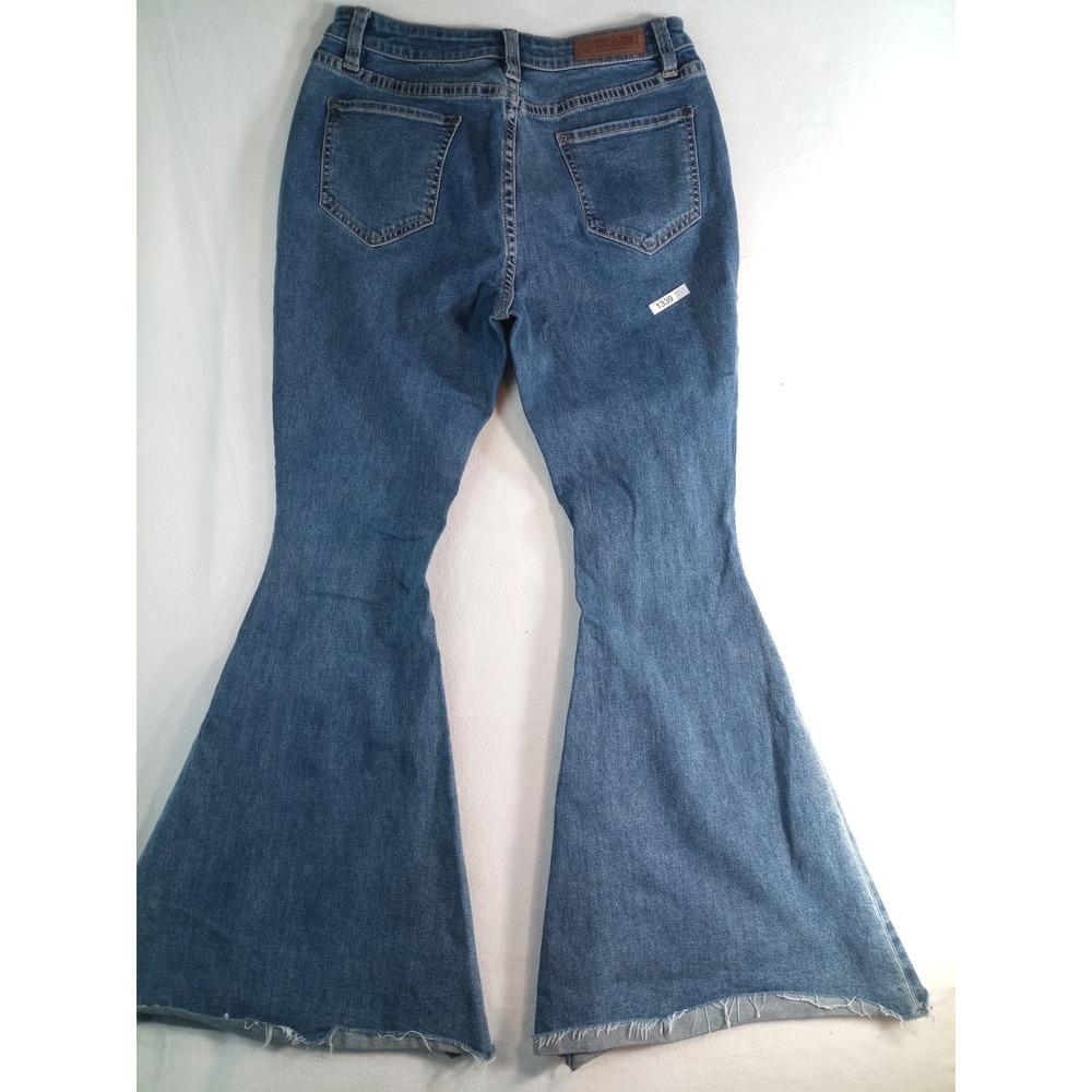 Rock & Roll Denim High Rise Bell Bottom Jeans Womens 30x32 (P) - Picture 2 of 5